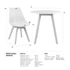 Kit - Mesa Redonda 70 Cm Preto + 4 Cadeiras Leda Amarelo