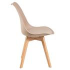 Kit - Mesa Redonda 70 Cm Preto + 4 Cadeiras Leda Nude