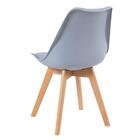 Kit - Mesa Redonda 80 Cm Branco + 2 Cadeiras Leda Cinza Claro