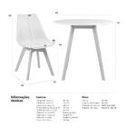 Kit - Mesa Redonda 80 Cm Preto + 4 Cadeiras Leda Preto