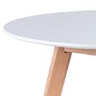 Kit - Mesa Redonda 90 Cm Branco + 4 Cadeiras Leda Cinza Claro