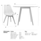 Kit - Mesa Redonda Com Tampo De Vidro 100 Cm + 4 Cadeiras Led