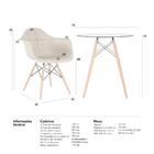Kit - Mesa Redonda De Vidro Eames 70 Cm + 3 Cadeiras Eiffel D