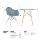 Kit - Mesa Redonda De Vidro Eames 80 Cm + 3 Cadeiras Eiffel D