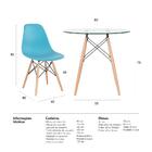 Kit - Mesa Redonda De Vidro Eames 80 Cm + 4 Cadeiras Eiffel D