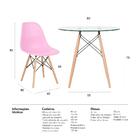 Kit - Mesa Redonda De Vidro Eames 80 Cm + 4 Cadeiras Eiffel D