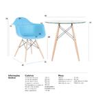 Kit - Mesa Redonda De Vidro Eames 80 Cm + 4 Cadeiras Eiffel D