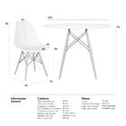Kit - Mesa Redonda Eames 100 Cm Branco + 2 Cadeiras Eiffel Ds