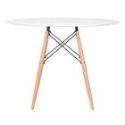 Kit - Mesa Redonda Eames 100 Cm Branco + 3 Cadeiras Eiffel Ds