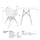 Kit - Mesa Redonda Eames 100 Cm Branco + 4 Cadeiras Eiffel Da