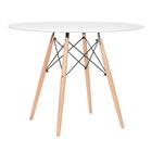 Kit - Mesa Redonda Eames 100 Cm Branco + 6 Cadeiras Eiffel Ds
