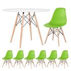 Kit - Mesa Redonda Eames 100 Cm Branco + 6 Cadeiras Eiffel Ds