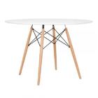 Kit - Mesa Redonda Eames 120 Cm Branco + 4 Cadeiras Eiffel Ds