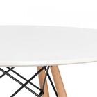 Kit - Mesa Redonda Eames 120 Cm Branco + 6 Cadeiras Eiffel Ds