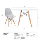 Kit - Mesa Redonda Eames 120 Cm Branco + 6 Cadeiras Eiffel Ds