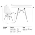Kit - Mesa Redonda Eames 120 Cm Branco + 6 Cadeiras Eiffel Ds