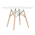 Kit - Mesa Redonda Eames 120 Cm Branco + 6 Cadeiras Eiffel Ds