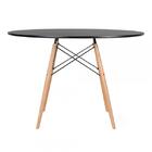 Kit - Mesa Redonda Eames 120 Cm Preto + 5 Cadeiras Eiffel Dsw