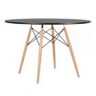 Kit - Mesa Redonda Eames 120 Cm Preto + 5 Cadeiras Eiffel Dsw
