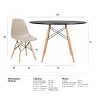 Kit - Mesa Redonda Eames 120 Cm Preto + 6 Cadeiras Eiffel Dsw