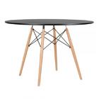Kit - Mesa Redonda Eames 120 Cm Preto + 6 Cadeiras Eiffel Dsw