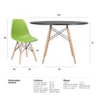 Kit - Mesa Redonda Eames 120 Cm Preto + 6 Cadeiras Eiffel Dsw