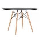 Kit - Mesa Redonda Eames 120 Cm Preto + 6 Cadeiras Eiffel Dsw