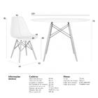 Kit - Mesa Redonda Eames 120 Cm Preto + 6 Cadeiras Eiffel Dsw