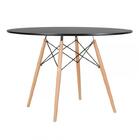 Kit - Mesa Redonda Eames 120 Cm Preto + 6 Cadeiras Eiffel Dsw