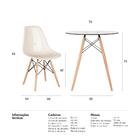 Kit - Mesa Redonda Eames 70 Cm Branco + 2 Cadeiras Eiffel Dsw