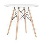 Kit - Mesa Redonda Eames 80 Cm Branco + 3 Cadeiras Eiffel Dsw