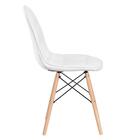 Kit - Mesa Redonda Eames 80 Cm Preto + 2 Cadeiras Estofadas E