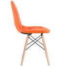 Kit - Mesa Redonda Eames 80 Cm Preto + 3 Cadeiras Estofadas E