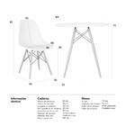 Kit - Mesa Redonda Eames 80 Cm Preto + 4 Cadeiras Eiffel Dsw