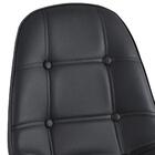 Kit - Mesa Redonda Eames 80 Cm Preto + 4 Cadeiras Estofadas E