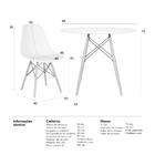 Kit - Mesa Redonda Eames 90 Cm Branco + 3 Cadeiras Eiffel Dsw