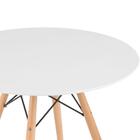 Kit - Mesa Redonda Eames 90 Cm Branco + 4 Cadeiras Eiffel Dsw