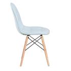 Kit - Mesa Redonda Eames 90 Cm Branco + 4 Cadeiras Estofadas