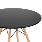 Kit - Mesa Redonda Eames 90 Cm Preto + 4 Cadeiras Eiffel Dsw