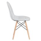 Kit - Mesa Redonda Eames 90 Cm Preto + 4 Cadeiras Estofadas E