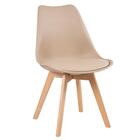 Kit - Mesa Redonda Leda 70 Cm Branco + 3 Cadeiras Estofadas L