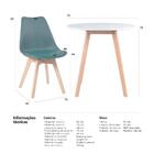 Kit - Mesa Redonda Leda 70 Cm Branco + 3 Cadeiras Estofadas L