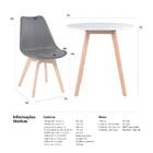 Kit - Mesa Redonda Leda 70 Cm Branco + 4 Cadeiras Estofadas L