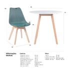 Kit - Mesa Redonda Leda 80 Cm Branco + 2 Cadeiras Estofadas L