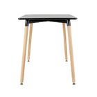 Kit - Mesa Retangular Eames 60 X 120 Cm Preto + 4 Cadeiras Ei