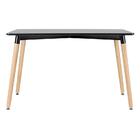 Kit - Mesa Retangular Eames 60 X 120 Cm Preto + 4 Cadeiras Ei