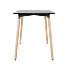 Kit - Mesa Retangular Eames 60 X 120 Cm Preto + 4 Cadeiras Ei