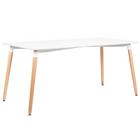 Kit - Mesa Retangular Eames 80 X 160 Cm Branco + 6 Cadeiras E