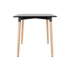 Kit - Mesa Retangular Eames 80 X 160 Cm Preto + 6 Cadeiras Es