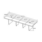 Kit Mesa Reunião Escritório 8 Lugares Com 2 Módulos P/extensã